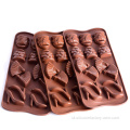 Sepatu hak tinggi cetakan cokelat